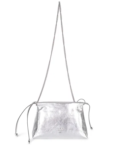 Pinko 'mini Clutch' Purse In Metallic