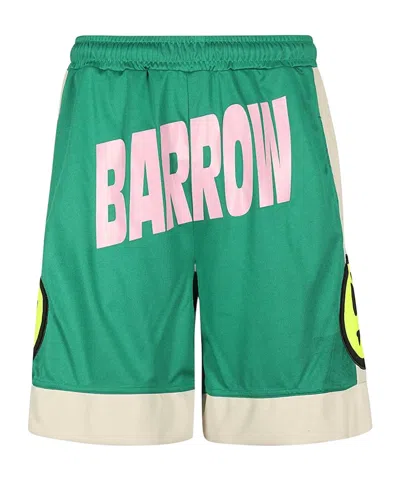 Barrow Logo-print Track Shorts In Green