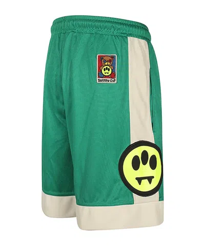 Barrow Logo-print Track Shorts In Green