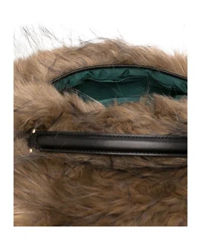 Sacai Faux Fur Muff In Sand