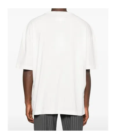 Maison Margiela Crew-neck T-shirt With Logo T-shirts White In White