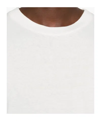 Maison Margiela Crew-neck T-shirt With Logo T-shirts White In White