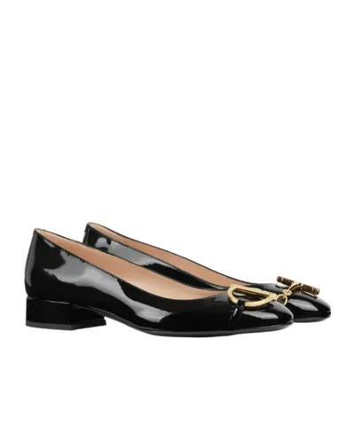 Gucci Damenballerina Mit Halbem Horsebit In Black