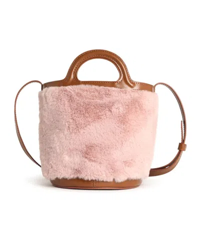 Marni Structured Tropicalia Bucket Bag With Drawstring Closure In Pink