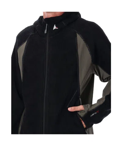 Roa Textured And Smooth Fabric Combination Jacket In Black