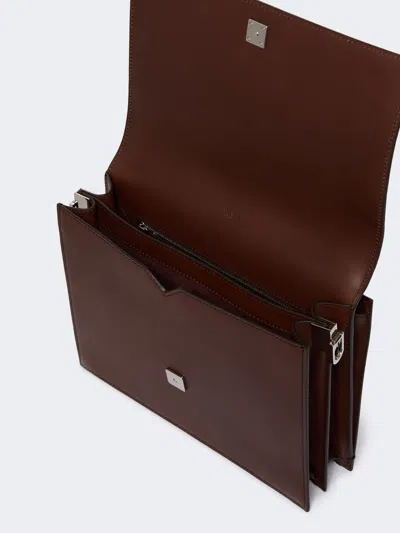 Max Mara Structured Shoulder Bag Top Handle Design In Brown