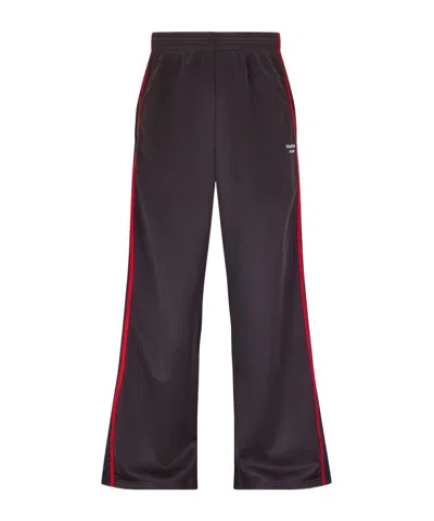 Martine Rose Wide-leg Casual Pants With Contrasting Side Stripes In Black