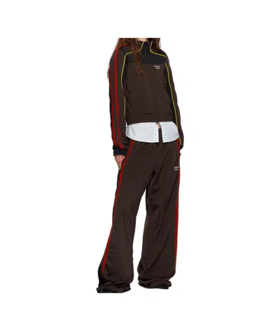 Martine Rose Wide-leg Casual Pants With Contrasting Side Stripes In Black