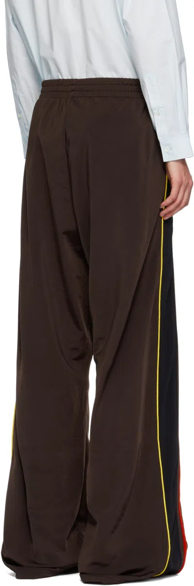 Martine Rose Wide-leg Casual Pants With Contrasting Side Stripes In Black