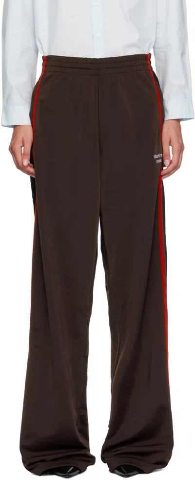 Martine Rose Wide-leg Casual Pants With Contrasting Side Stripes In Black