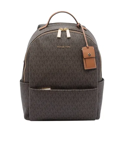 Michael Kors Sable Medium Backpack In Brown