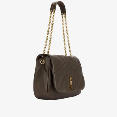 Saint Laurent Medium Shoulder Bag Featuring Chain Strap In Gray