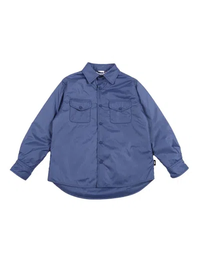 Aspesi Blue Button-up Shirt With Two Chest Pockets In Blue