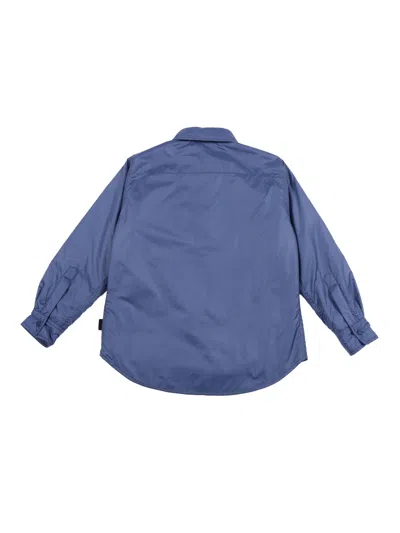 Aspesi Blue Button-up Shirt With Two Chest Pockets In Blue