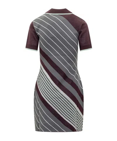Casablanca "diagonal" Tennis Polo Dress In Multi