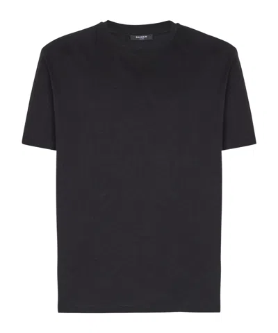 Balmain Logo T-shirt In Black