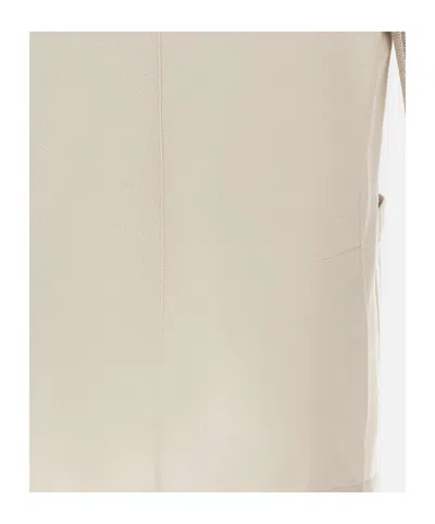 Eleventy Single-breasted Long Sleeve Suit Jacket In Neutral