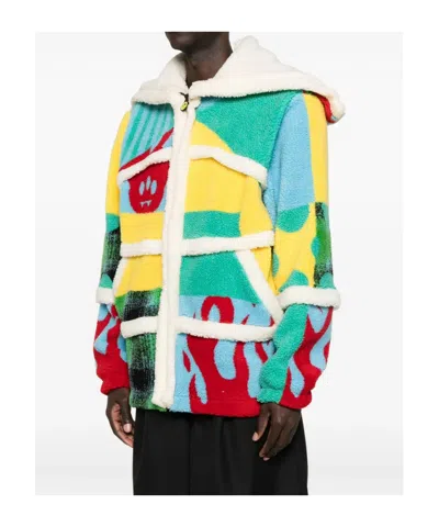 Barrow Unisex Patchwork Teddy Jacket In Multi