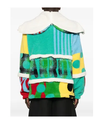 Barrow Unisex Patchwork Teddy Jacket In Multi