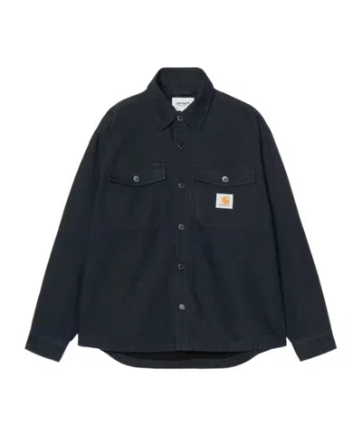 Carhartt Selby Shirt Jac Cotton Canvas Casual Blue In Blue