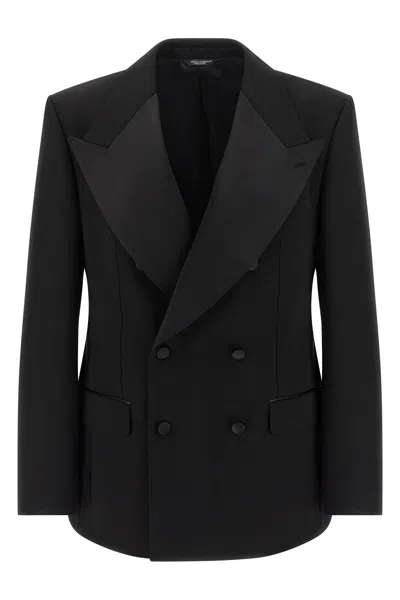 Dolce & Gabbana Double-breasted Sicilia Jacket In Black