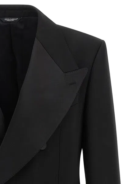 Dolce & Gabbana Double-breasted Sicilia Jacket In Black