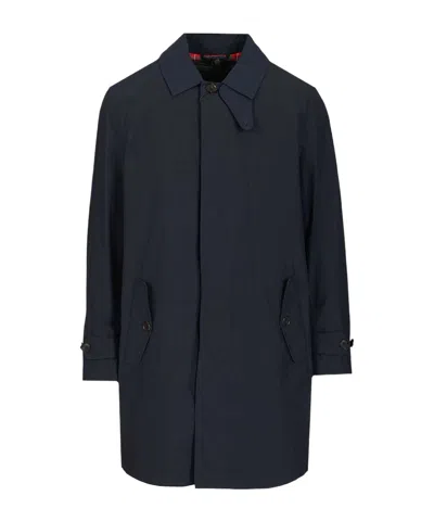 Baracuta Buttoned Coat In Blue