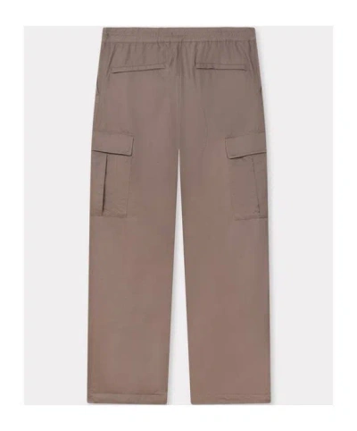 Kenzo Comfortable Trousers Featuring Multiple Pockets In Brown
