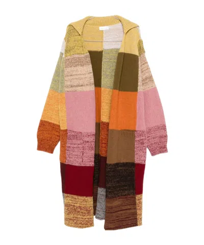 Dries Van Noten Long Patchwork Coat Ribbed Cuffs In Multi