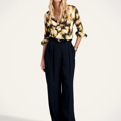 La Doublej Tailored Multicolored Abstract Print Shirt In Brown