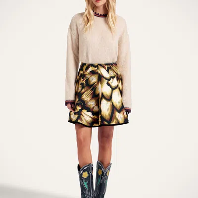 La Doublej Scalloped-trimmed Mohair Wool Sweater In Neutral