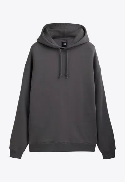 Y-3 Hoodie Featuring Graphic Design On Back In Gray