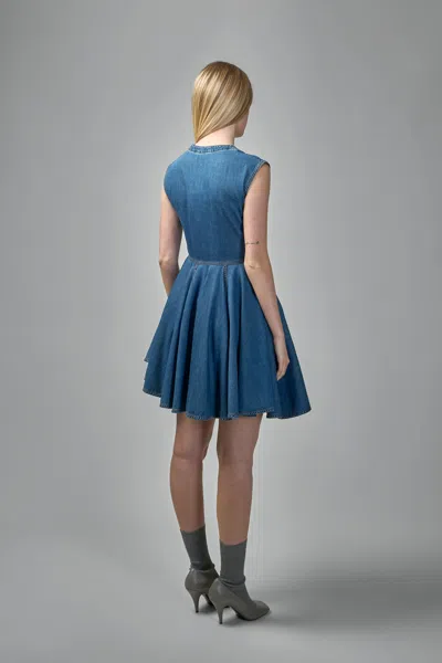 Alaïa Wrap Dress In Blue