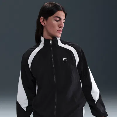 Nike Air Woven Paneled Jacket In Black And White | ModeSens