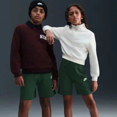 Nike Sportswear Club Fleece Big Kids' French Terry Shorts In Green