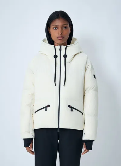 Moncler Hooded Jacket With Long Sleeves And Pockets In White