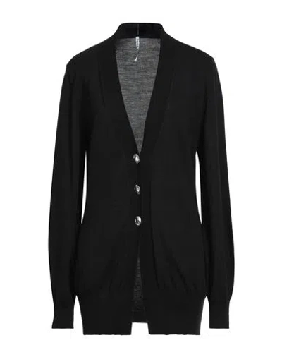 Liviana Conti Woman Cardigan Midnight Blue Size Xs Virgin Wool In Black