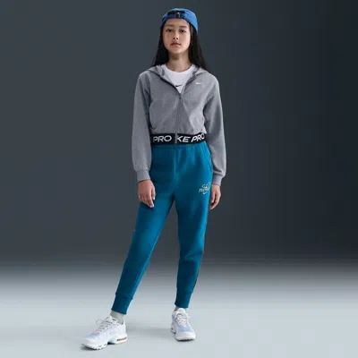 Nike Sportswear Club Fleece Big Kids' (girls') Oversized Jogger Pants In Blue