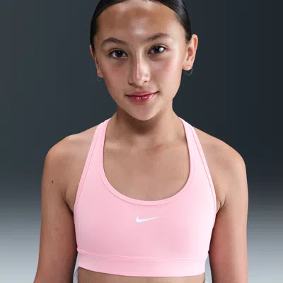 Nike Women's Swoosh Girls' Sports Bra In Pink
