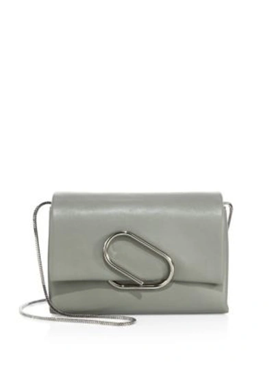3.1 Phillip Lim / フィリップ リム Alix Soft Flap Leather Chain Clutch In Cement