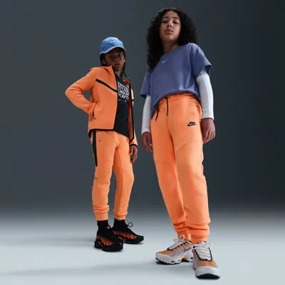 Nike Sportswear Tech Fleece Big Kids' Jogger Pants In Orange