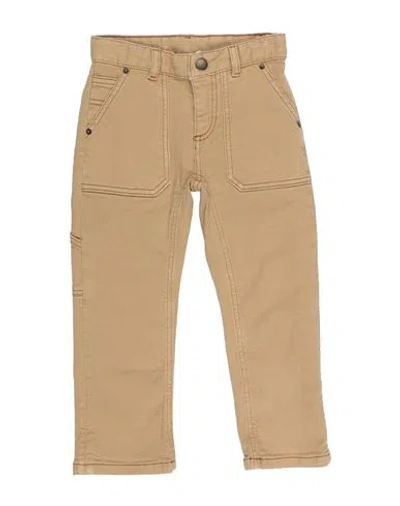 Bonpoint Toddler Boy Jeans Beige Size 4 Cotton, Elastane In Neutral