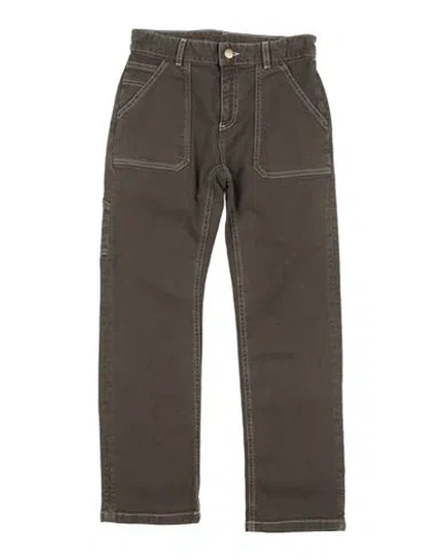 Bonpoint Toddler Boy Jeans Military Green Size 4 Cotton, Elastane In Brown