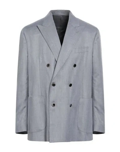 Lardini Man Blazer Light Grey Size 46 Cashmere, Wool, Silk In Gray