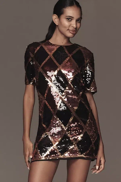 Endless Rose Sequins Shift Minidress In Multi