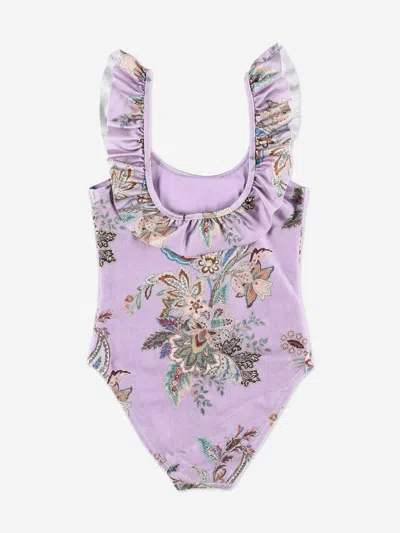 Zimmermann Rhiannon Trim Racer Swimsuit In Multi