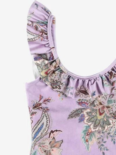 Zimmermann Rhiannon Trim Racer Swimsuit In Multi