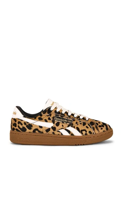 Reebok Club C Grounds Uk Sneakers Vintage Leopard In Brown