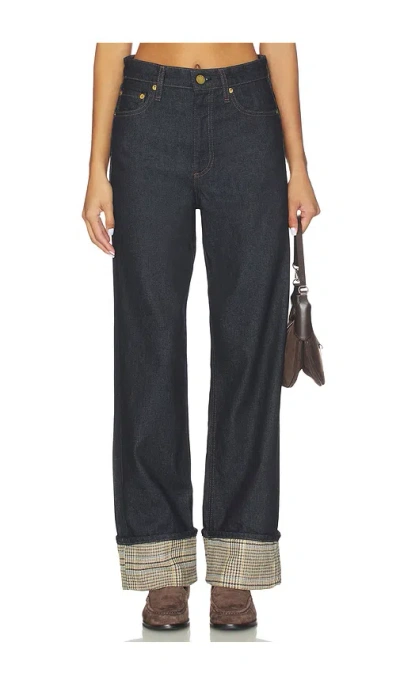 Rag & Bone Shea High Rise Ankle Cuffed Jeans In Twilight Rinse Combo In Black