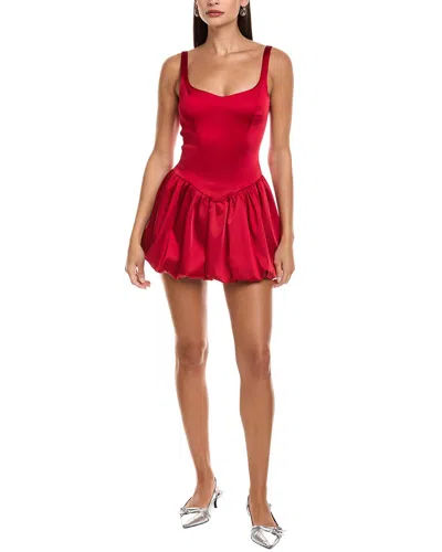 Amanda Uprichard Bettina Skort Romper In Ruby In Red